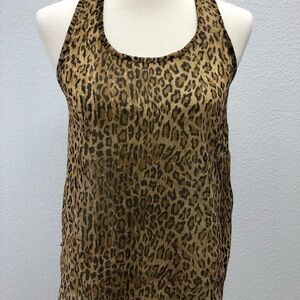 Blue Plate Animal print sheer tank top medium